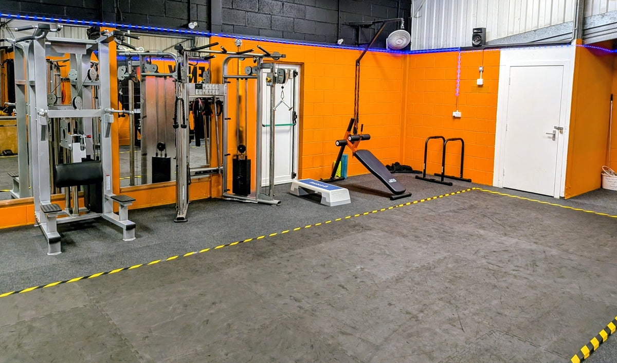 Cable machines and open floor at Phoenix Fitness Settle