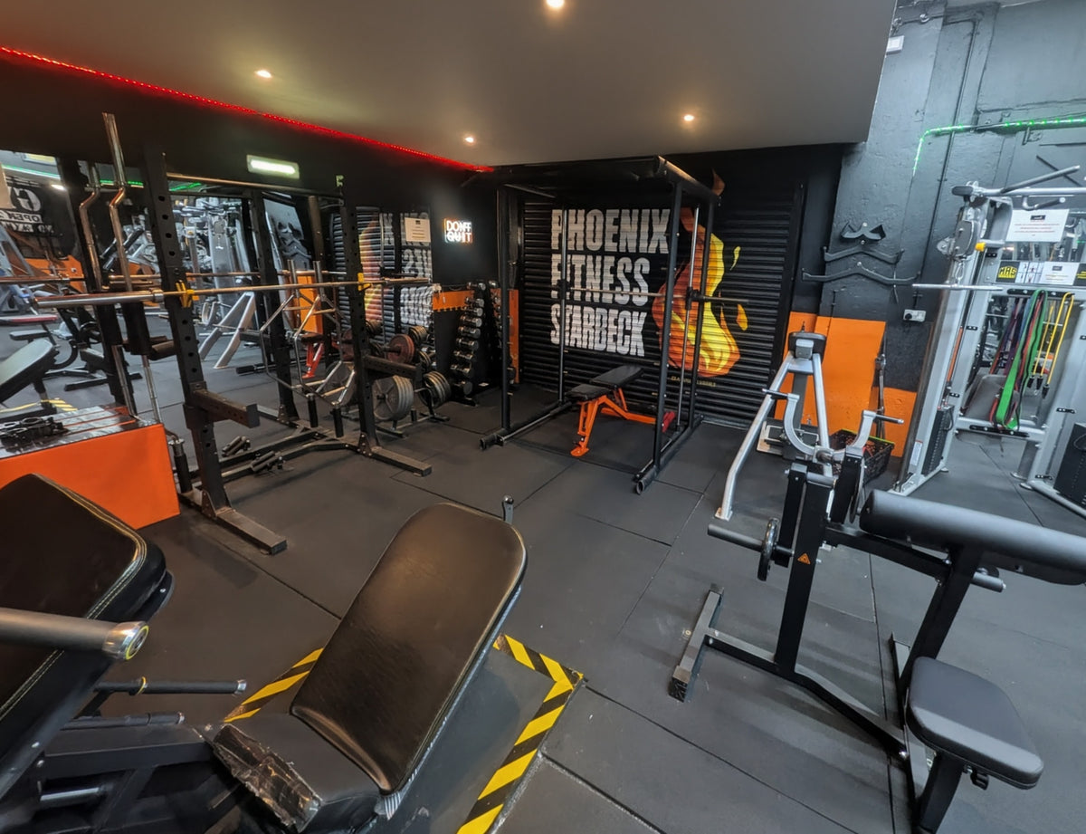 The Phoenix Fitness Strength mural at the Harrogate gym