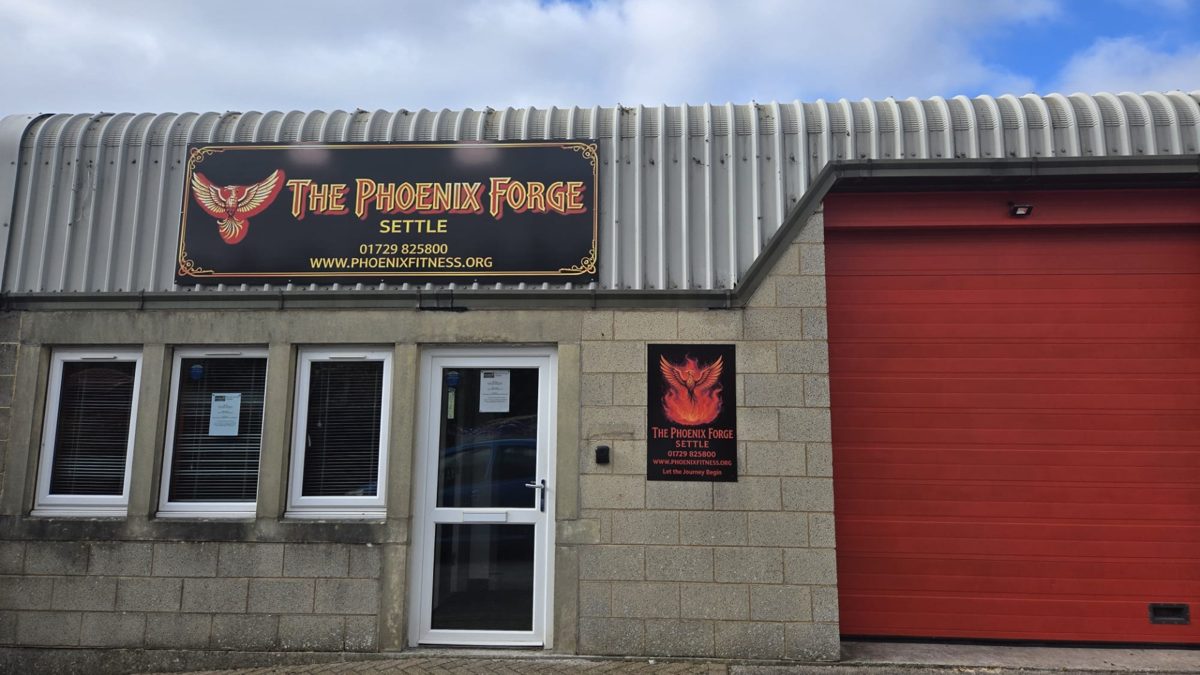 Outside The Phoenix Forge boxing gym in Settle
