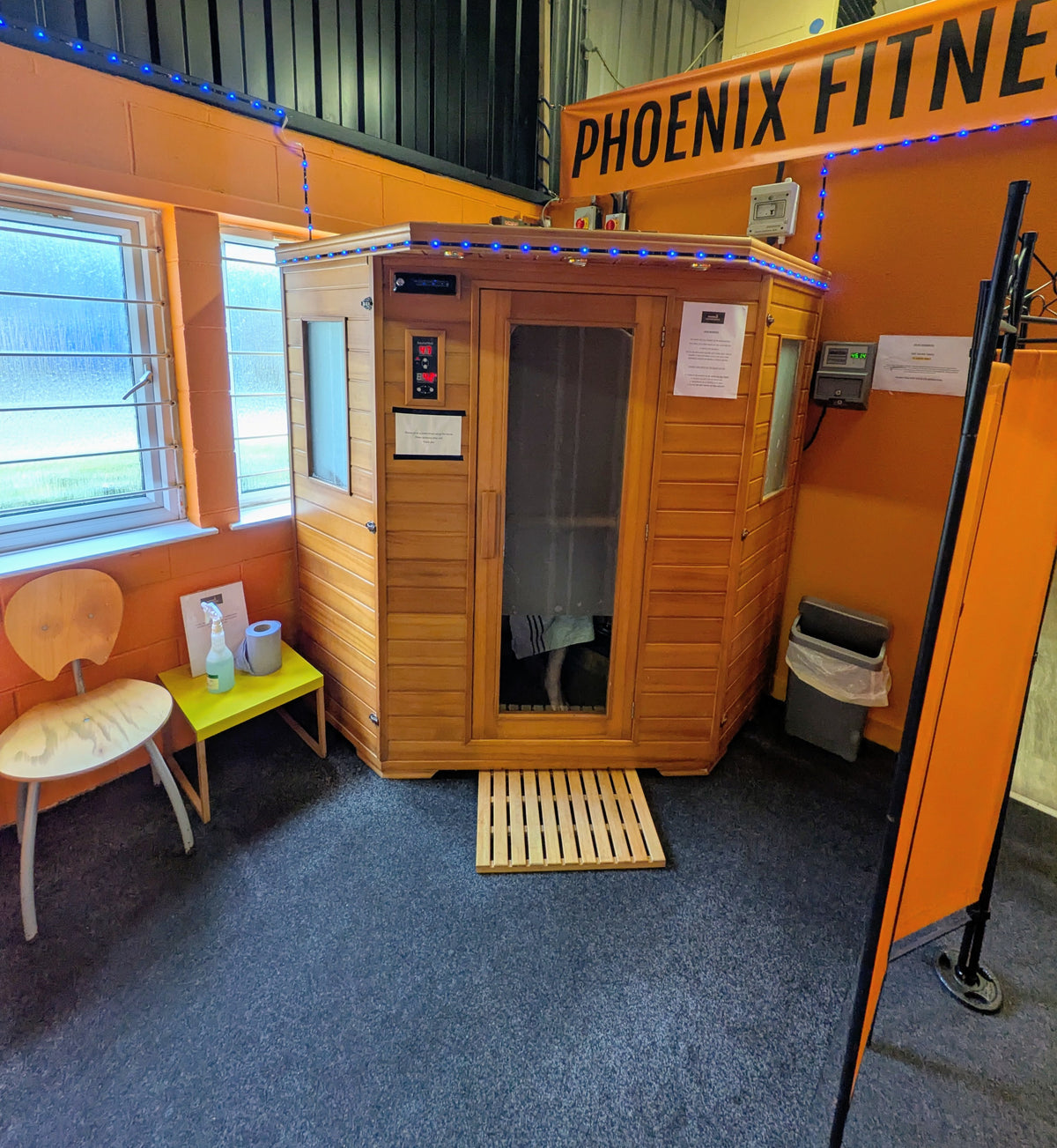 Infrared sauna at Phoenix Fitness gym in Settle
